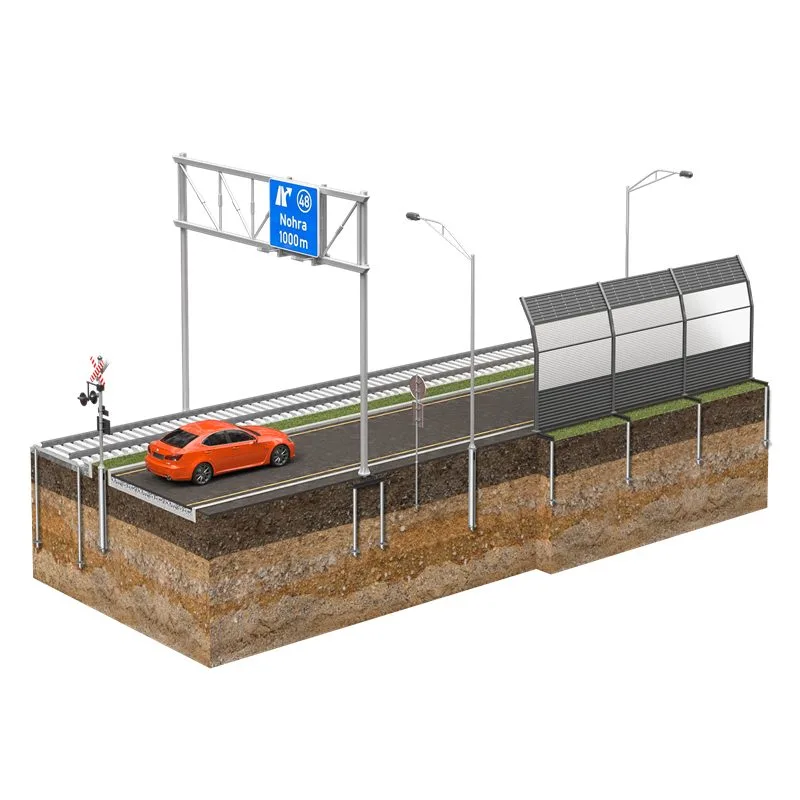 Infrastructure routière et ferroviaire sur pieux vissés